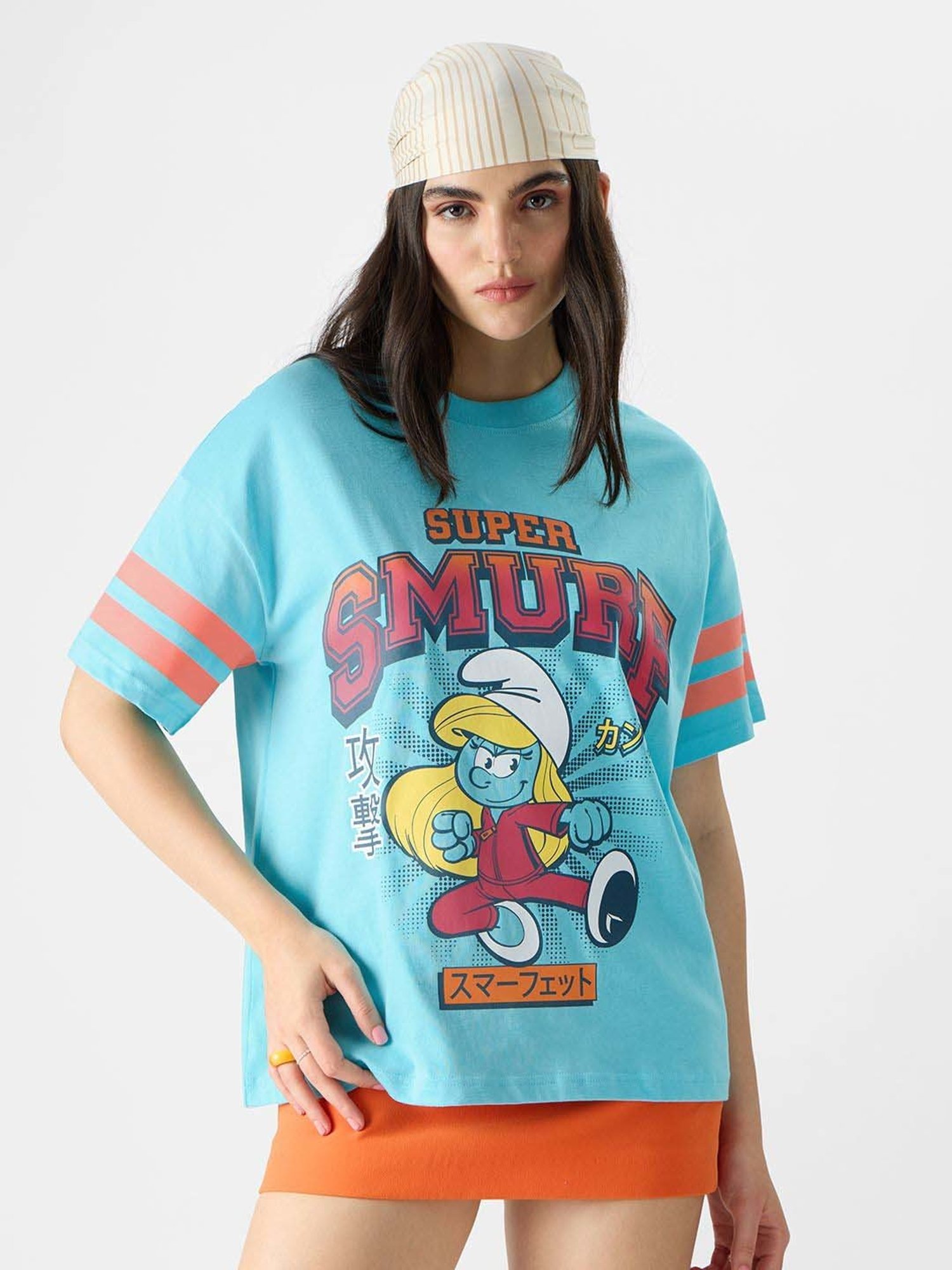 The Souled Store Blue Cotton Printed T-Shirt