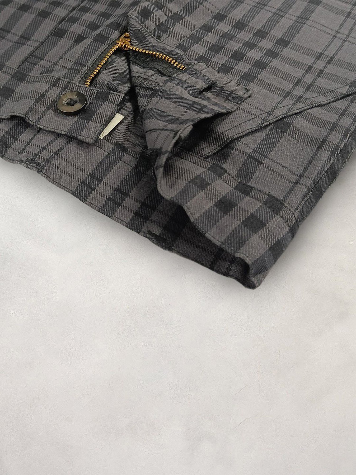 Cherry Crumble by Nitt Hyman Kids Grey Chequered Shorts