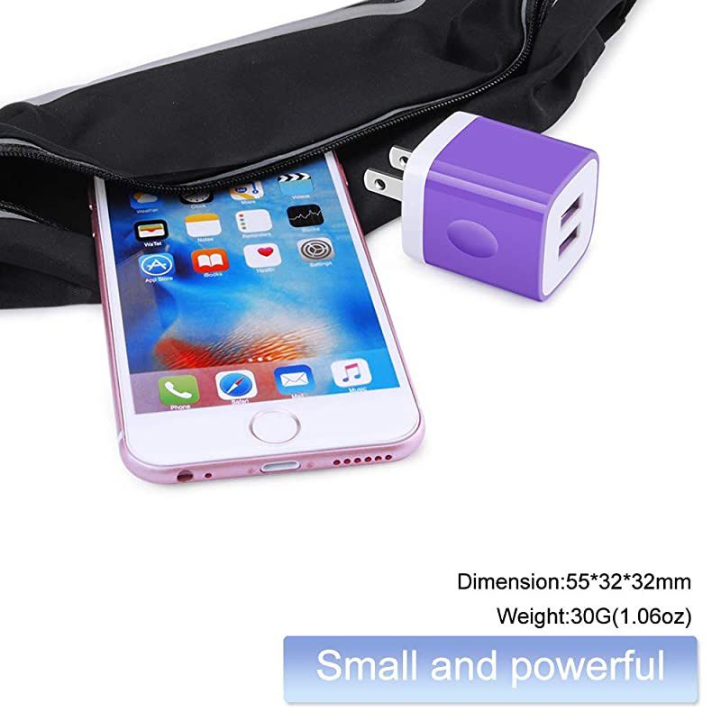 Wall ChargerCharging Block 3Pack 21A Dual Port Wall Charging Plug Head Travel Charger Cube Compatible for iPhone 11XsXRXs MaxX8 7 6 PlusSamsung GalaxyLGMotoGoogleAndroid Phone