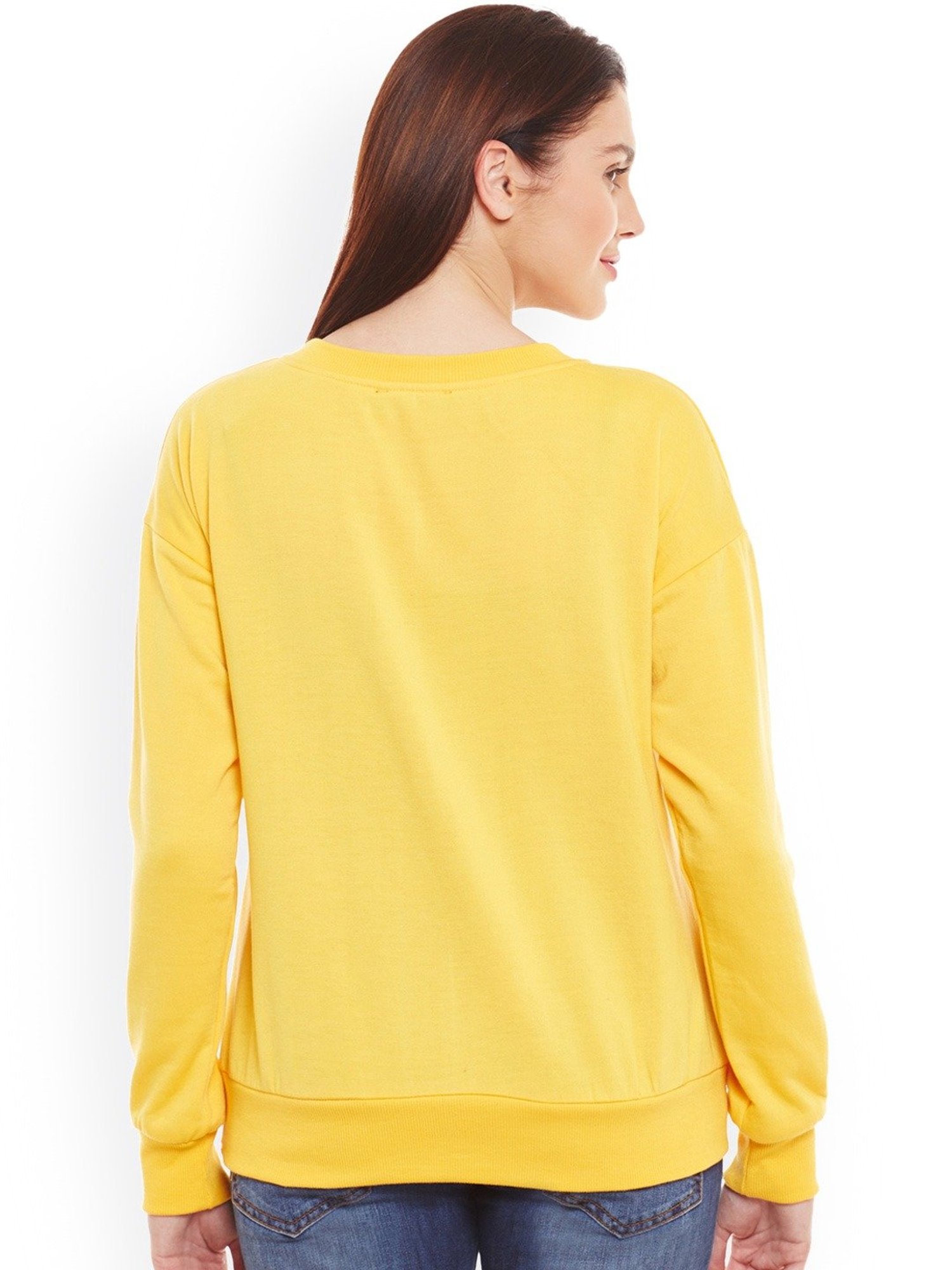 Belle Fille Yellow Embellished Sweatshirt