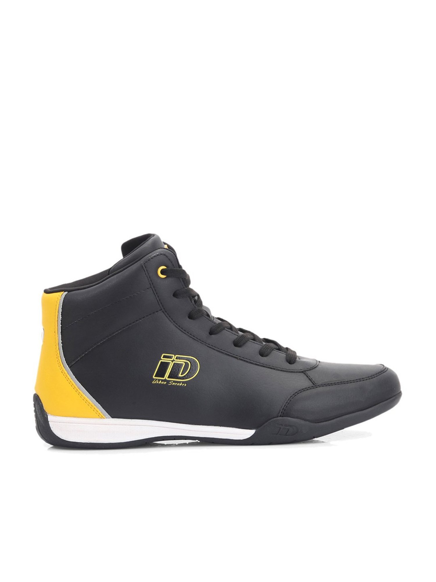 ID Men's Black Ankle High Sneakers