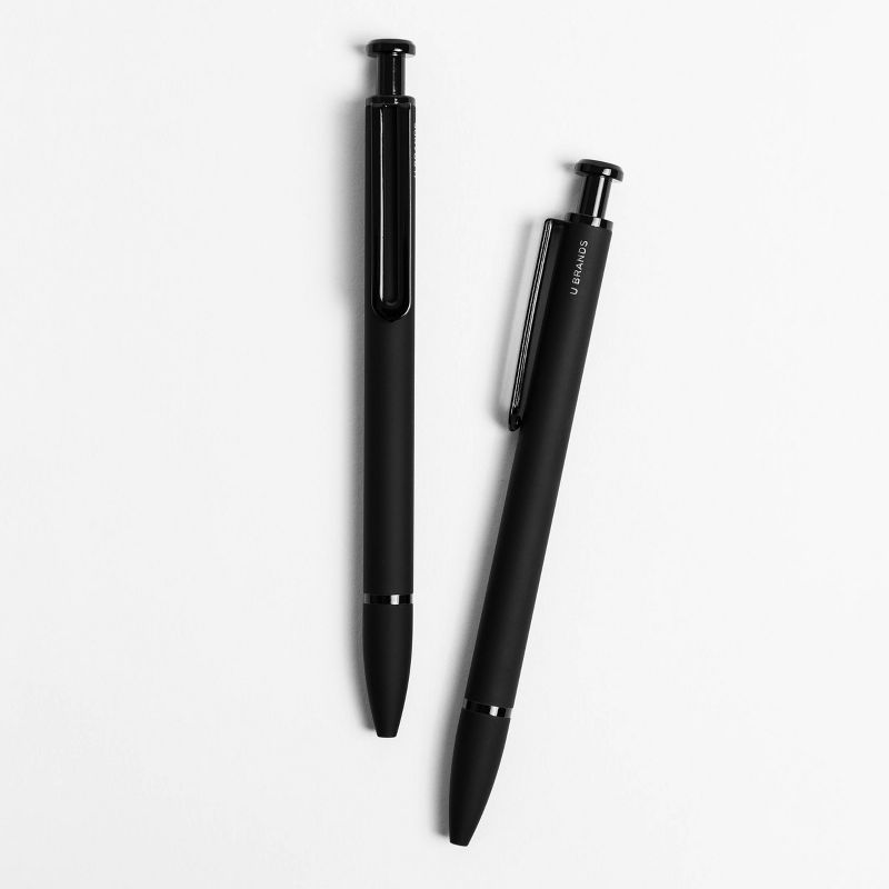 U Brands 12ct Monterey Soft Touch Pens - Midnight Black