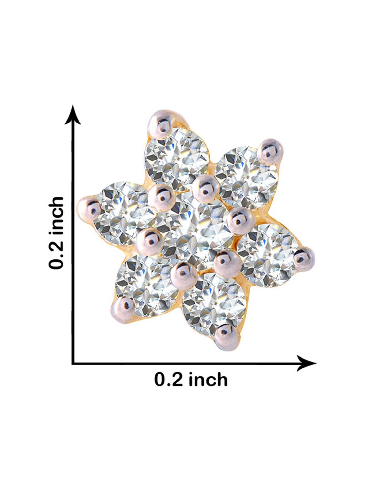 P.C. Chandra Jewellers 18 kt Gold & Diamond Earrings