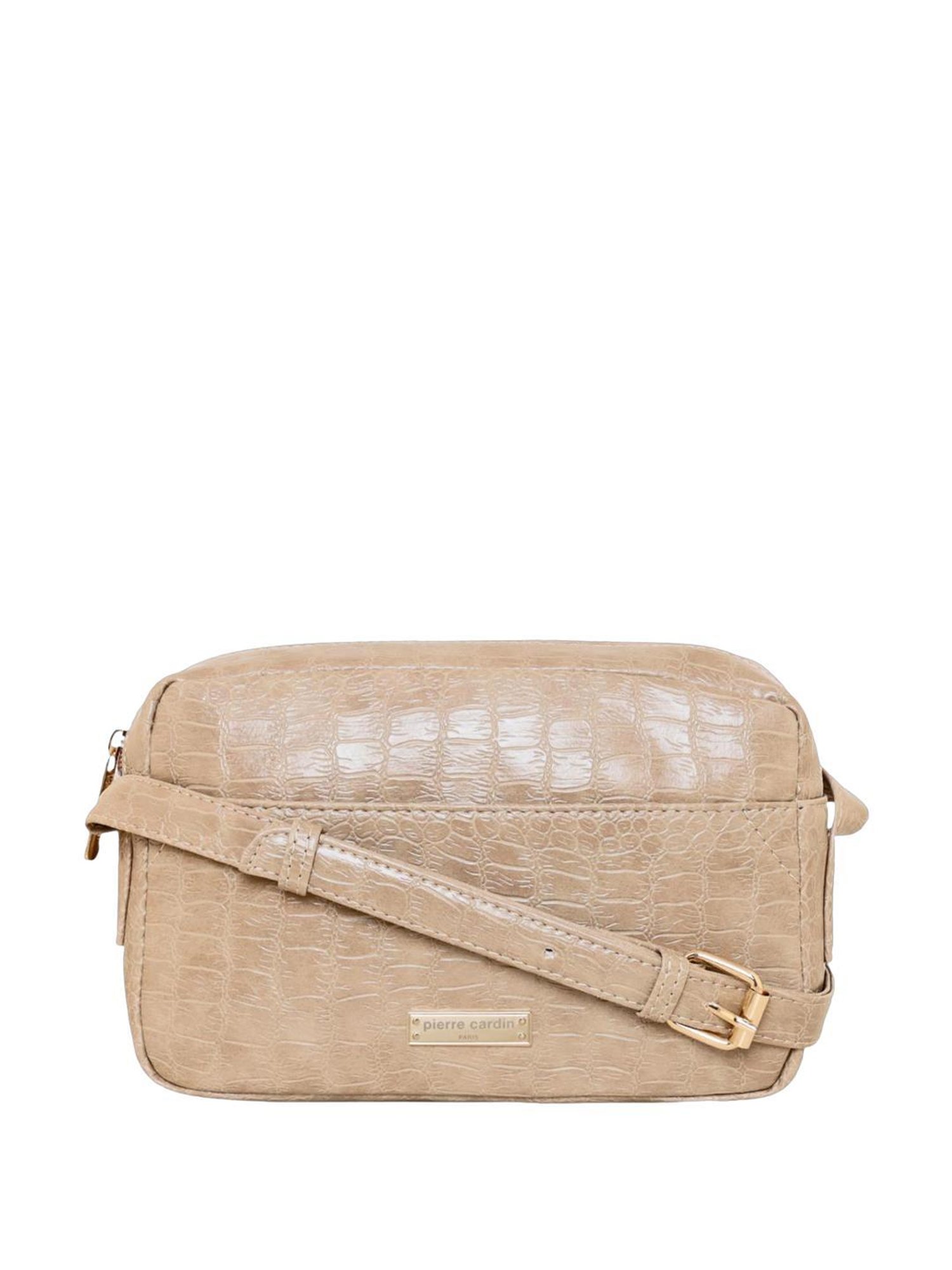 Pierre Cardin Beige Textured Sling Handbag