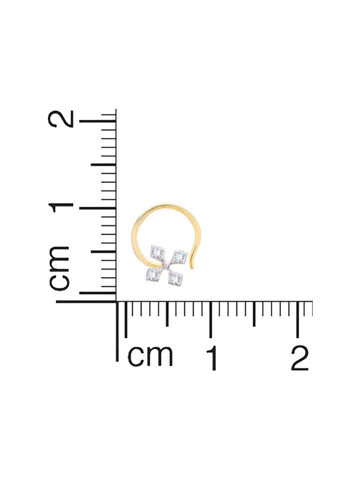 Malabar Gold and Diamonds 18 kt Gold & Diamond Nosepin