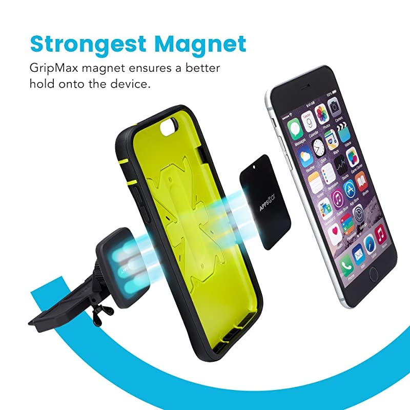 Magnetic Phone Holder for Car [6 Strong Magnets],  Universal Magnetic Cd Slot Car Phone Mount Holder [Big Phone & Case Friendly] Compatible with All Smartphone Mobiles iPhone 12 Pro 11 XS X XR