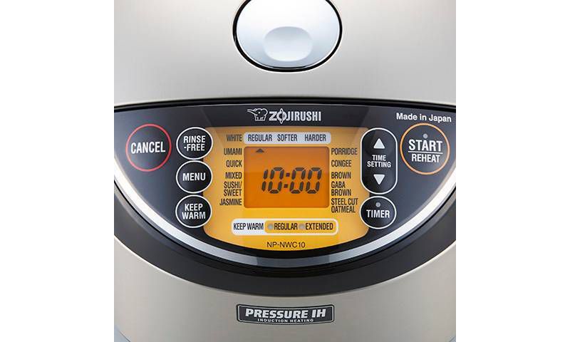 Zojirushi NP-NWC18XB Pressure Induction Heating Rice Cooker & Warmer 10 Cup (Uncooked)