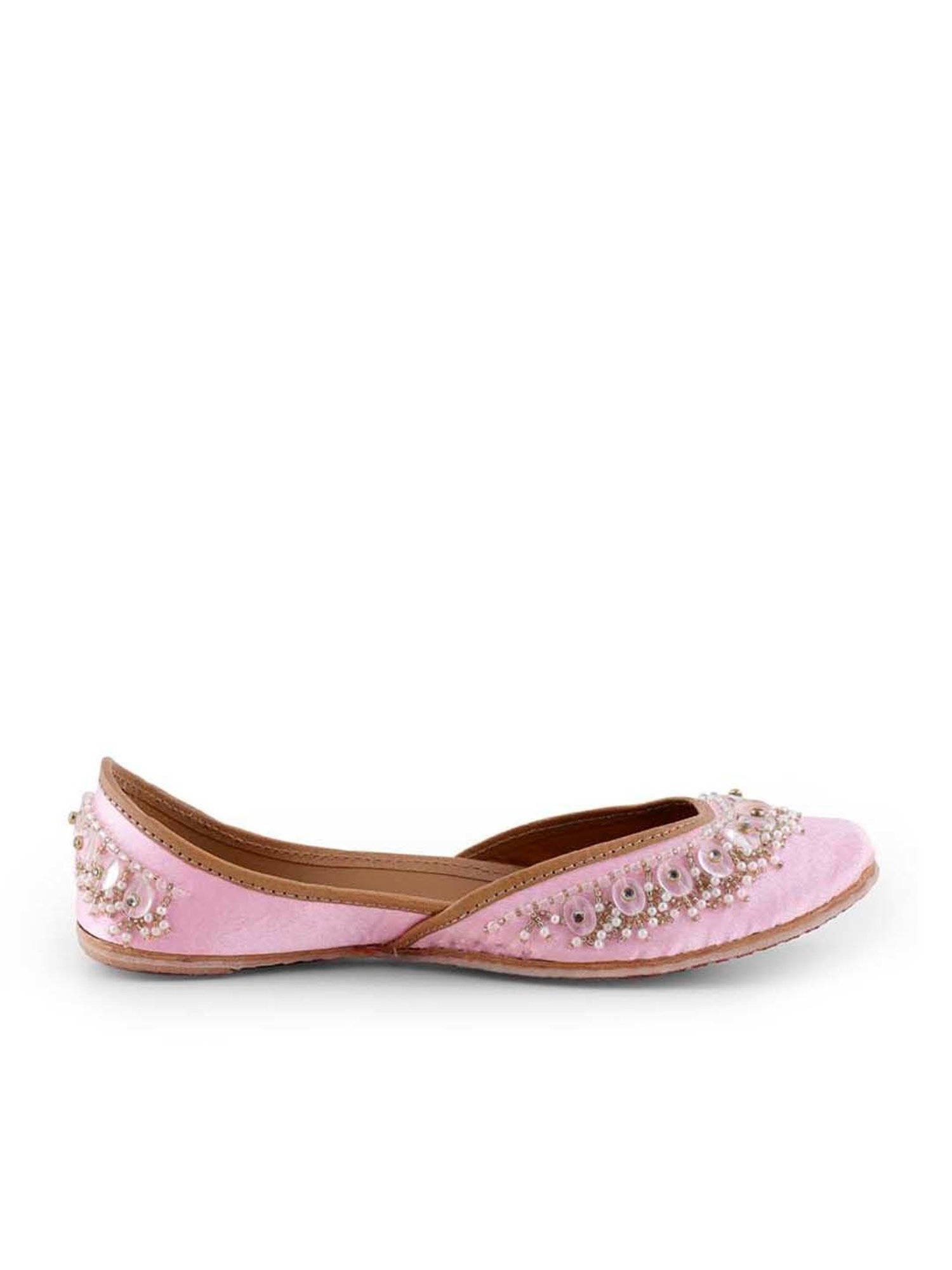 Glam Story Women's Ziba Pink Ethnic Juttis