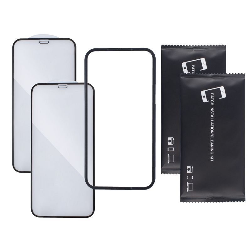 Insten 2-Pack Tempered Glass Ultra-Clear Anti-Scratch Screen Protector Film Cover with Alignment Frame For iPhone 12 / 12 Pro (6.1 inch)