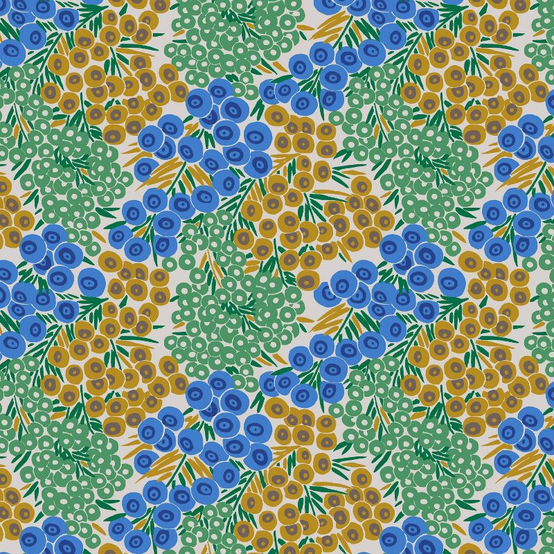 Loiret Outdoor Seat Cushion Blue/Citrine - Skyline Furniture