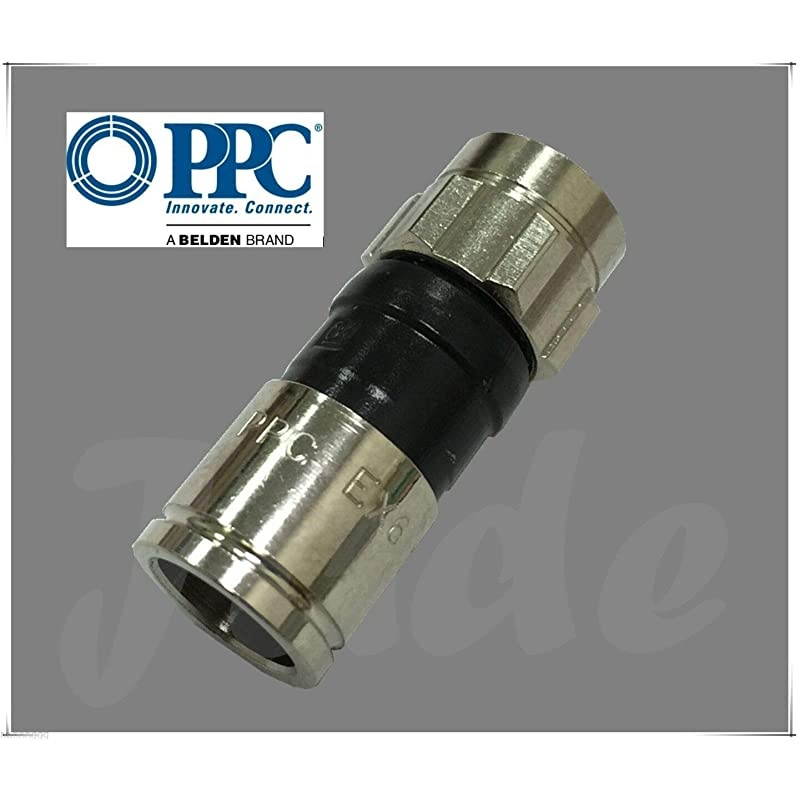 Plenum RG6 PPC Belden 18mm EX6 Plus Signal Tight Snap amp Seal Outdoor Compression Connector Comcast DTV amp Dish Approved 1 Bag of 50 Connectors