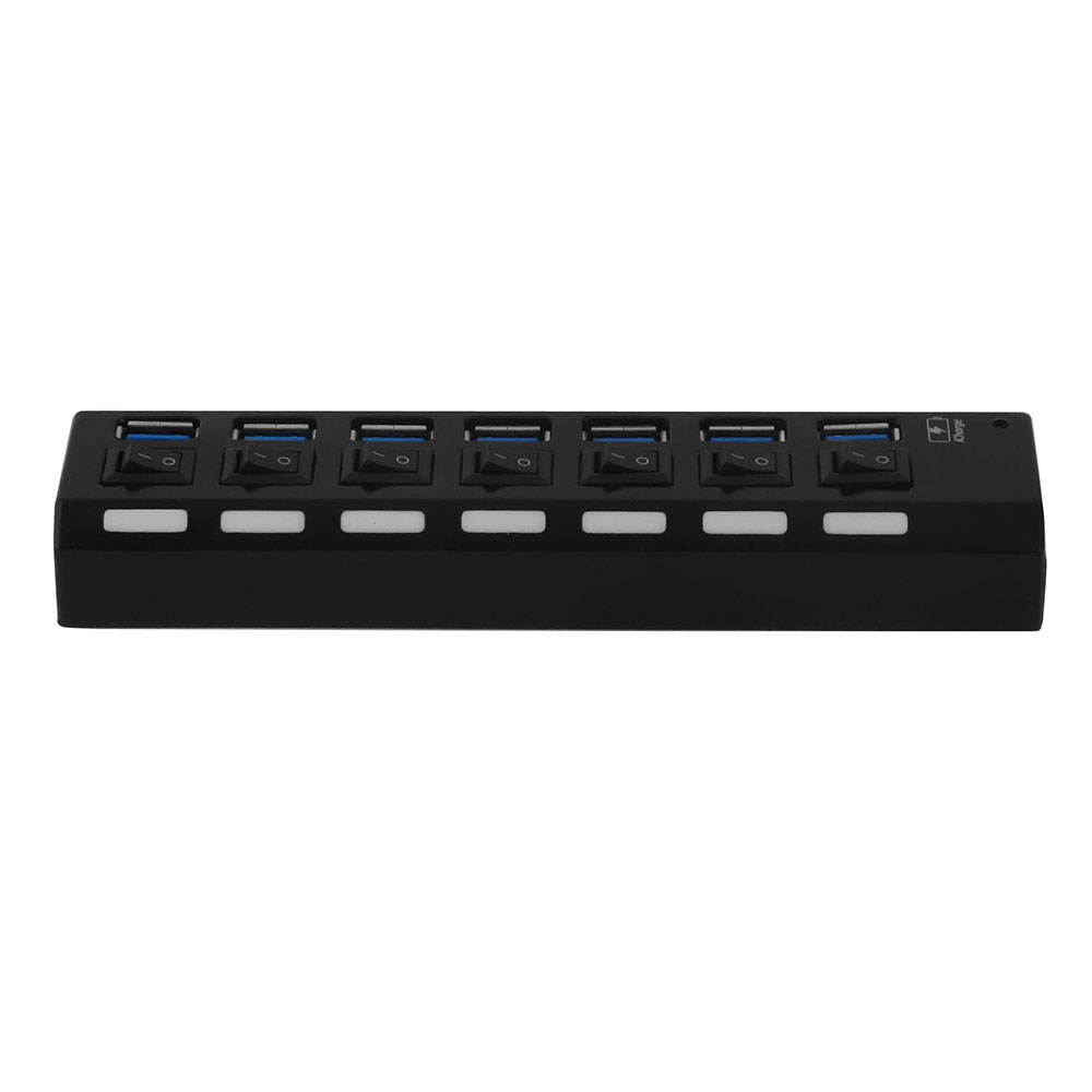 SEDNA - USB 3.0 7 Port SuperSpeed Hub with ON/OFF Switch and 1 x iPad Charging Port ( Black )
