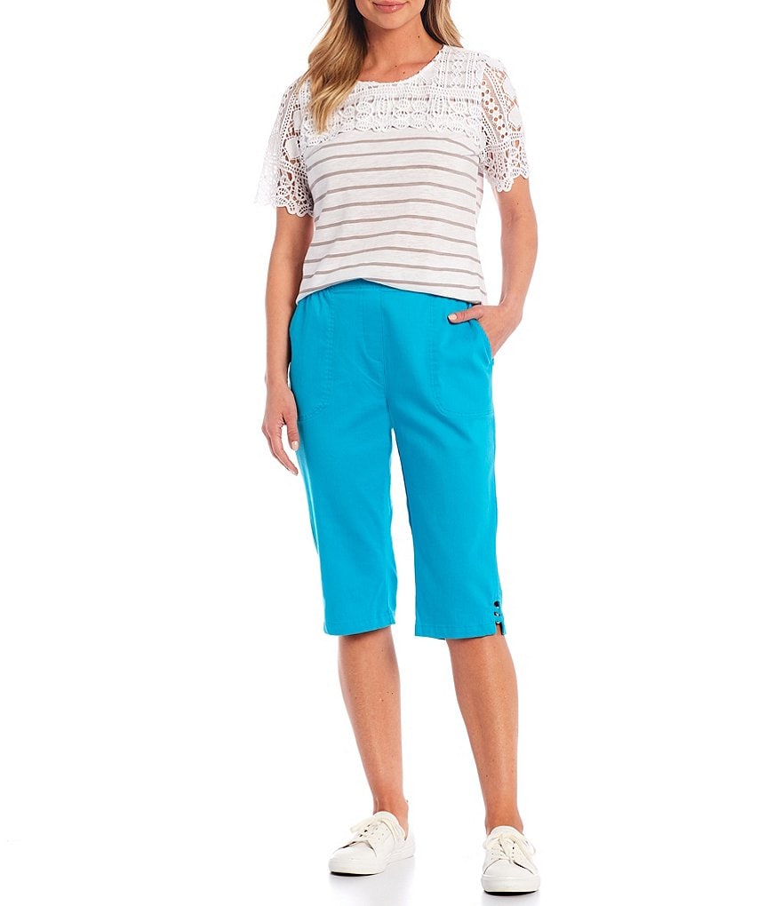 Allison Daley Petite Size True Navy Pull On Bermuda Shorts