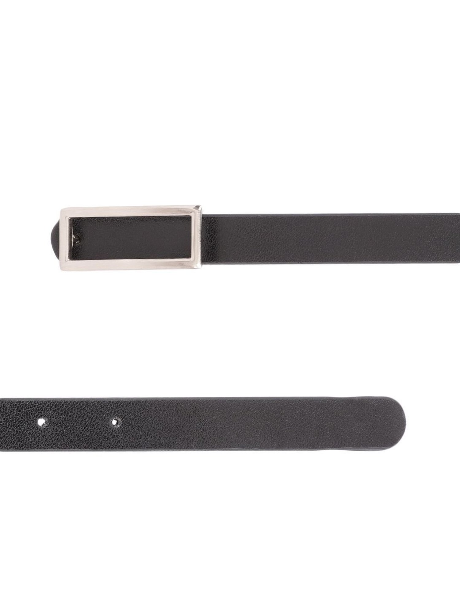 Antony Morato Black Leather Solid Waist Belt