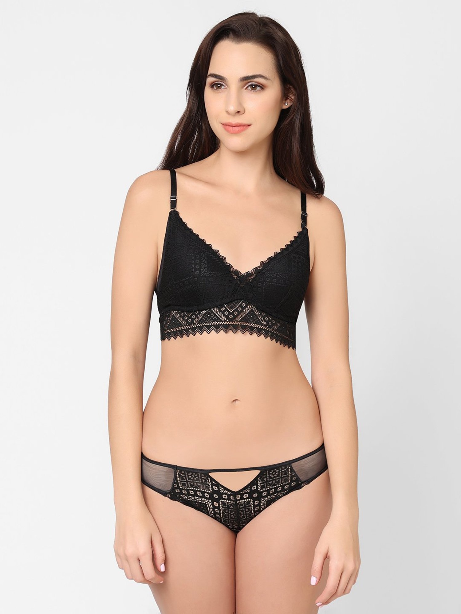 Wacoal Black Lace Half Coverage Bralette Bra