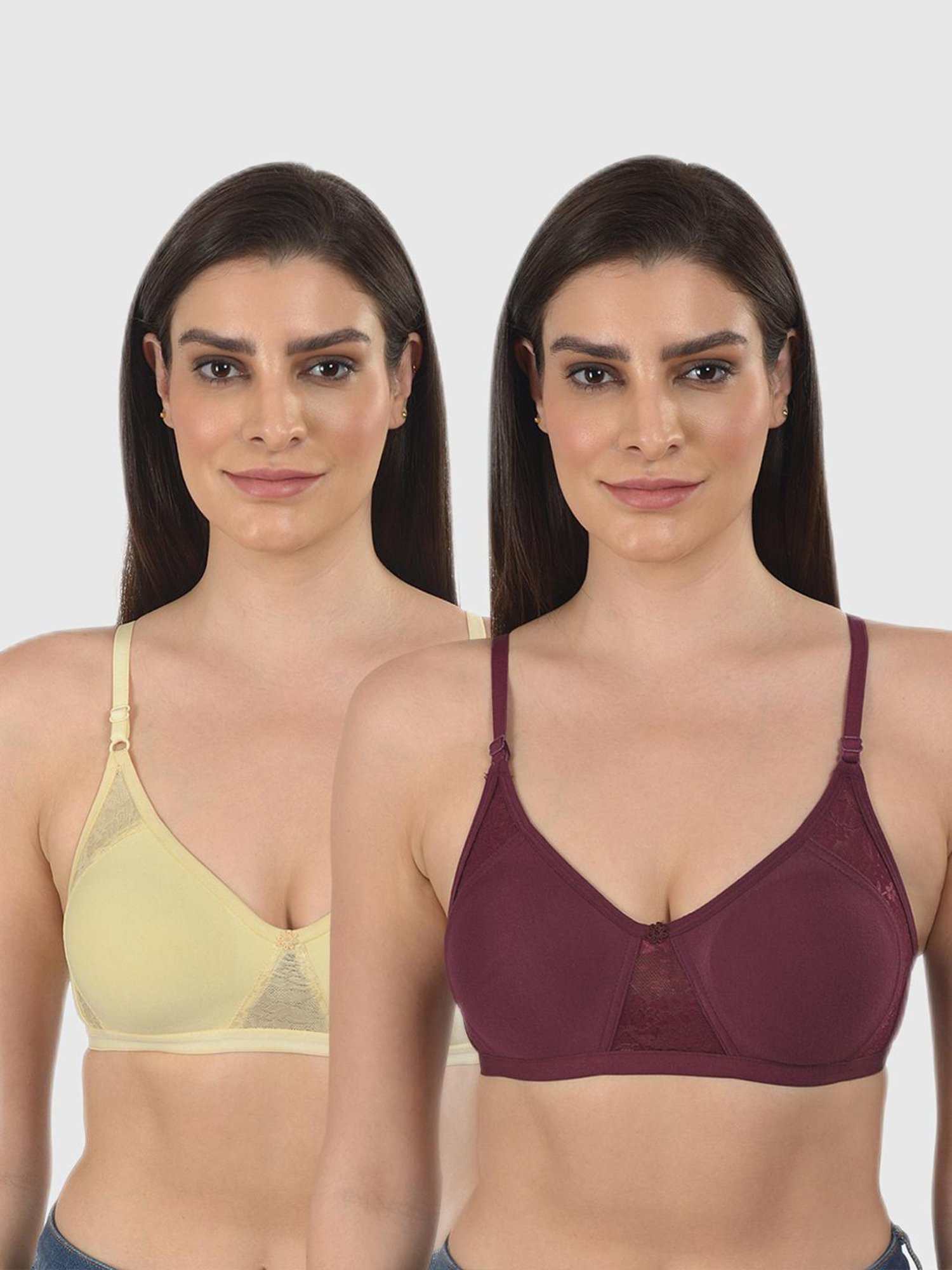 mod & shy Multicolor Non Padded Bra (Pack of  2)