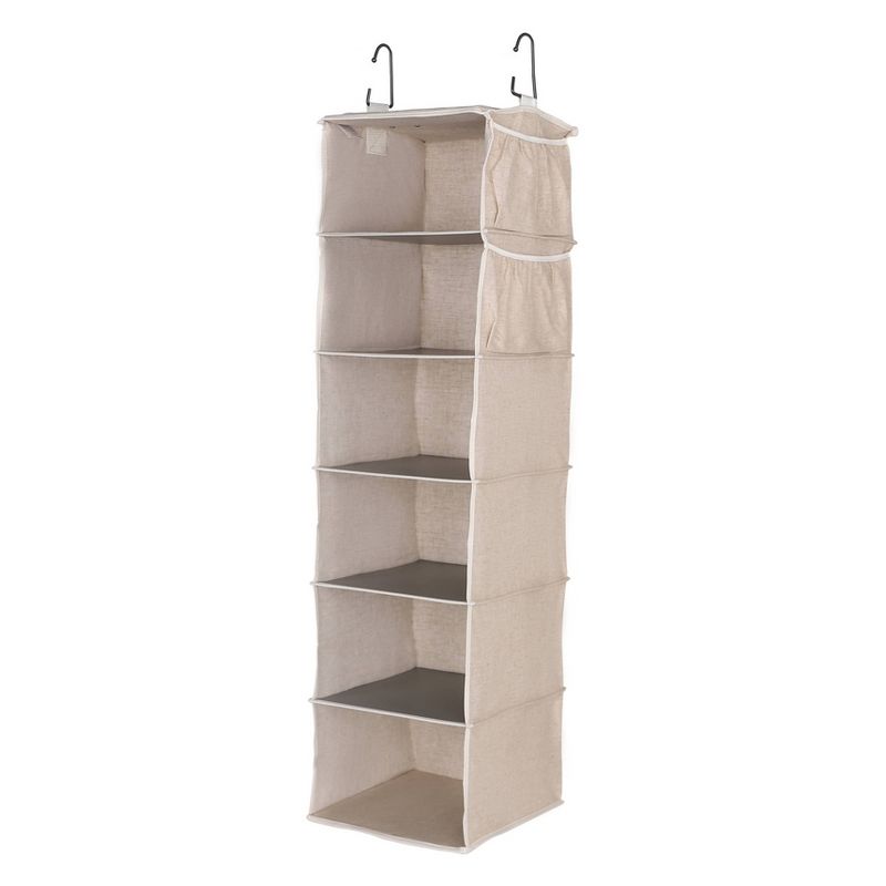 StorageWorks 6-Shelf Hanging Closet Organizer in Sandstone