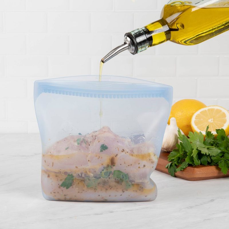 Progressive Reusable Silicone Sandwich Bag - Midday Blue