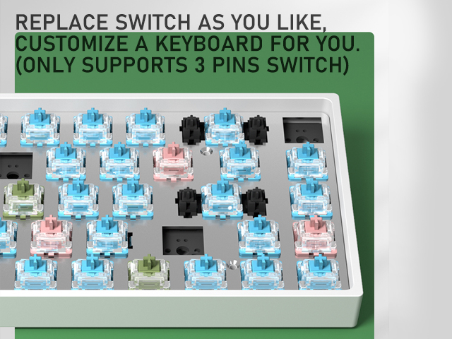 Aula F3068 68 Keys Bluetooth+Wired Dual Mode RGB Mechanical Keyboard Hot Swappable Switch Full keys Anti-ghosting Cool Backlight Effect for Pc Laptop Offical Computer