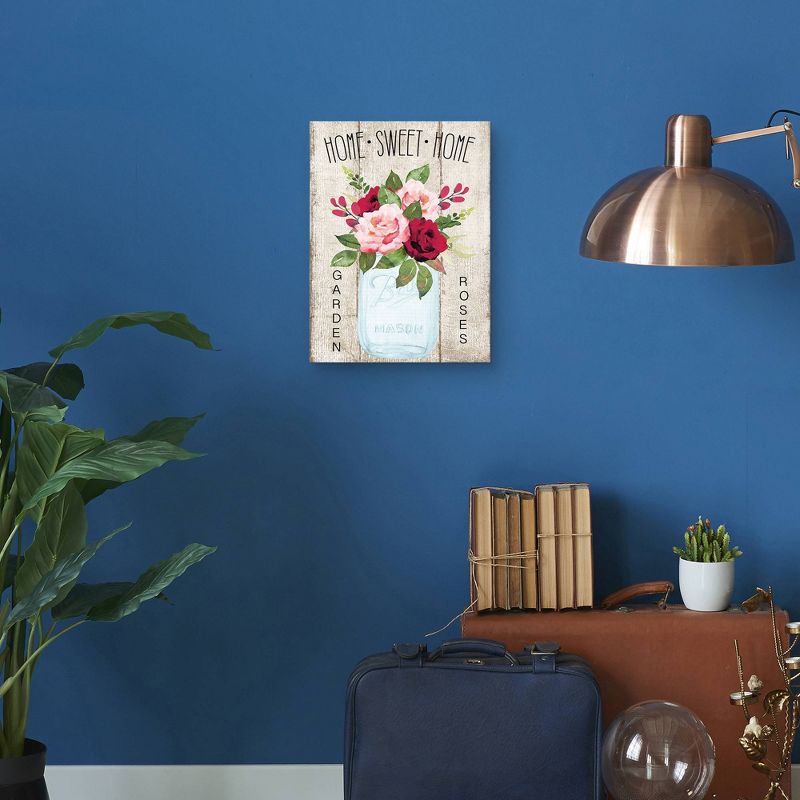 Home Sweet Home Jar By Deborah Bown Wrapped Unframed Canvas Art Print - Masterpiece Art Gallery