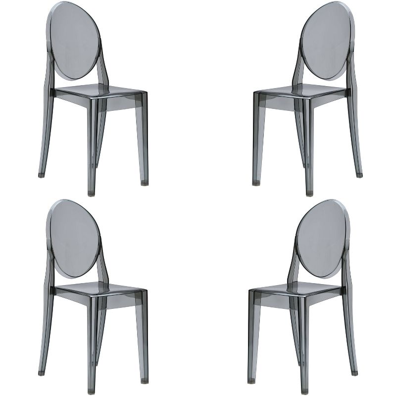 Set of 4 Janice Side Chair Charcoal - Poly & Bark