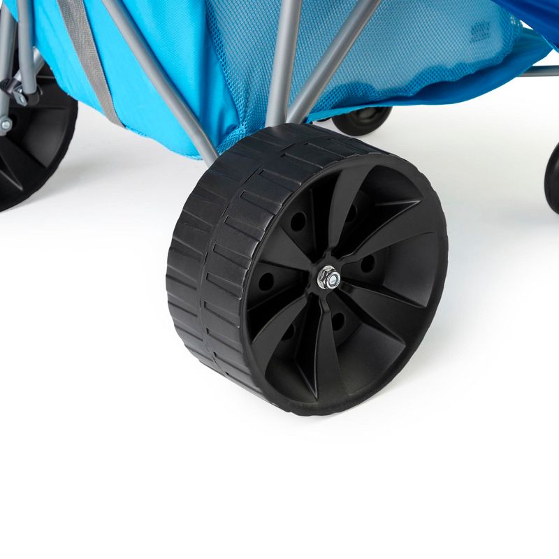 Seina Steel Framed Collapsible Versatile Garden Cart Beach Sand Cruiser, Blue