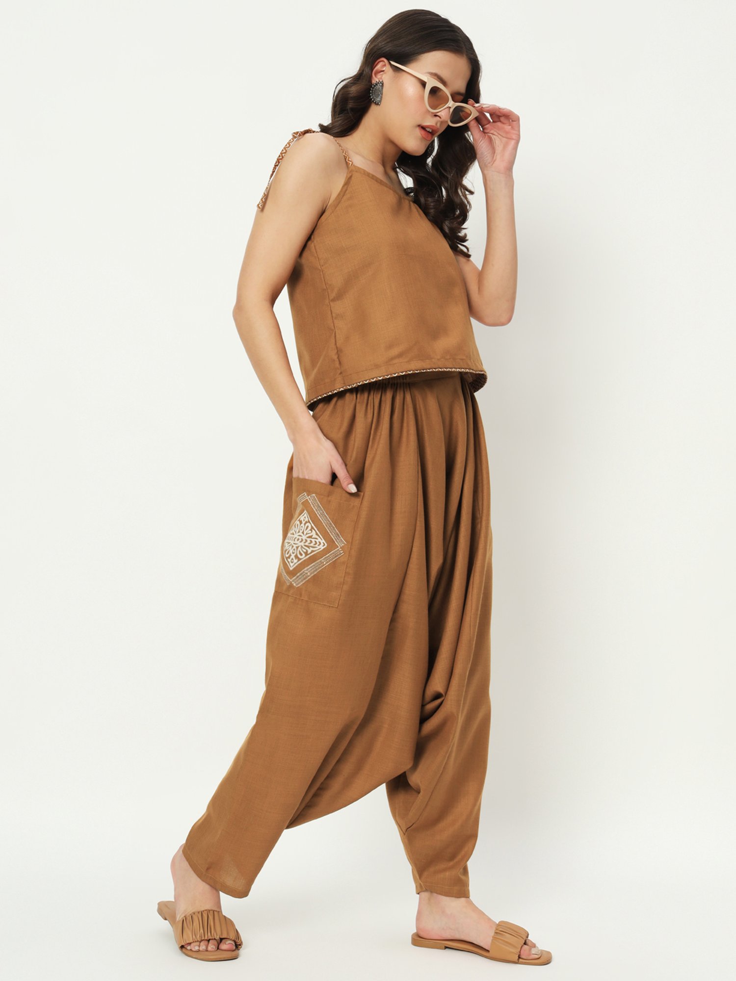9rasa Mustard Cotton Pants