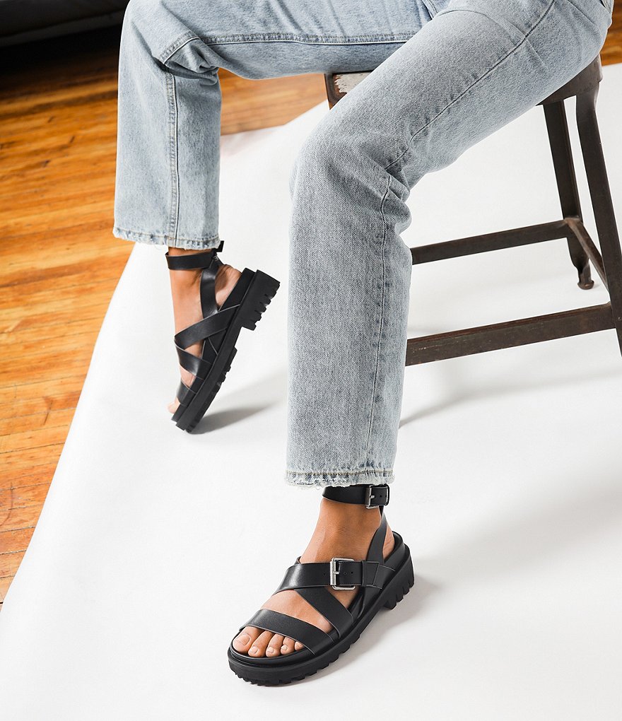 Sam Edelman Eleanora Leather Ankle Wrap Sandals