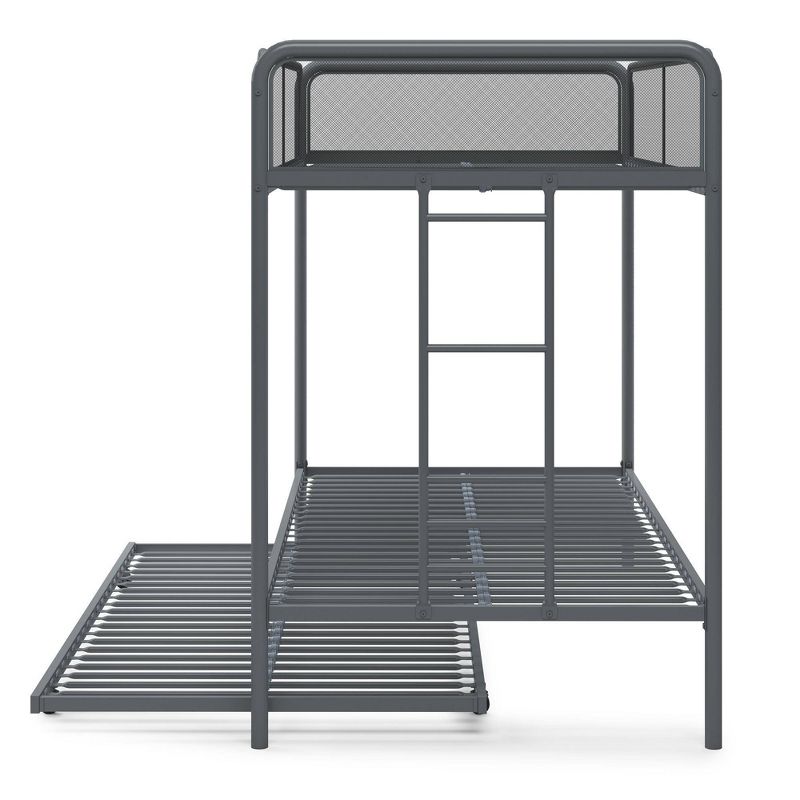 Twin Etta Triple Bunk Bed Gray - Room & Joy