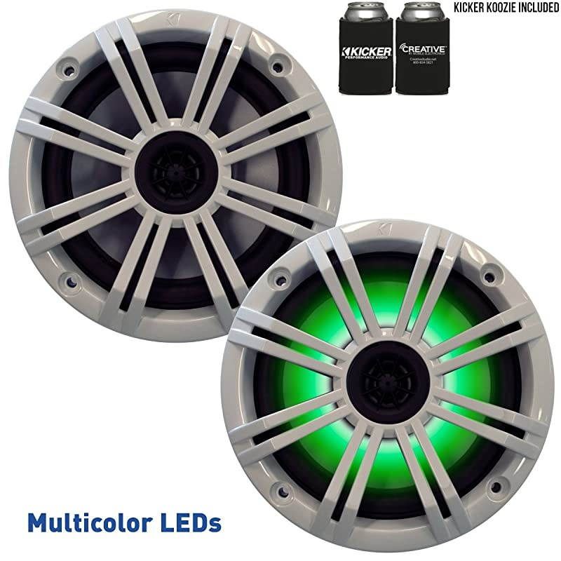 6.5" White LED Marine Speakers (Qty 2) 1 Pair of OEM Replacement Speakers