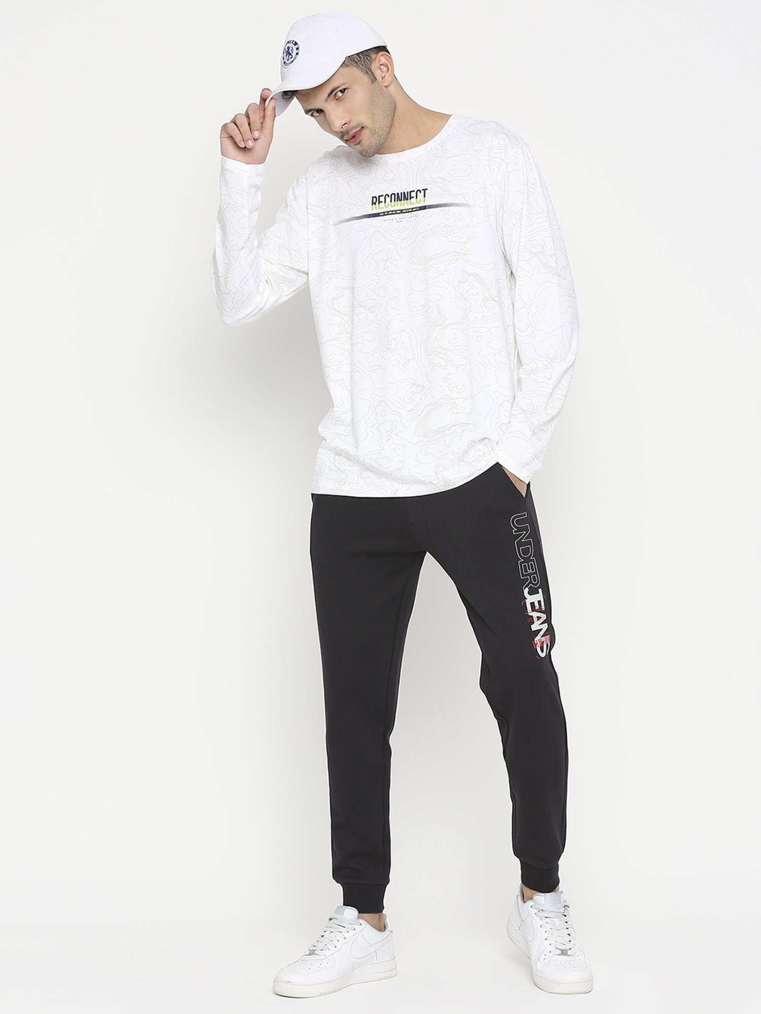 UnderJeans by Spykar Navy Regular Fit Trackpants