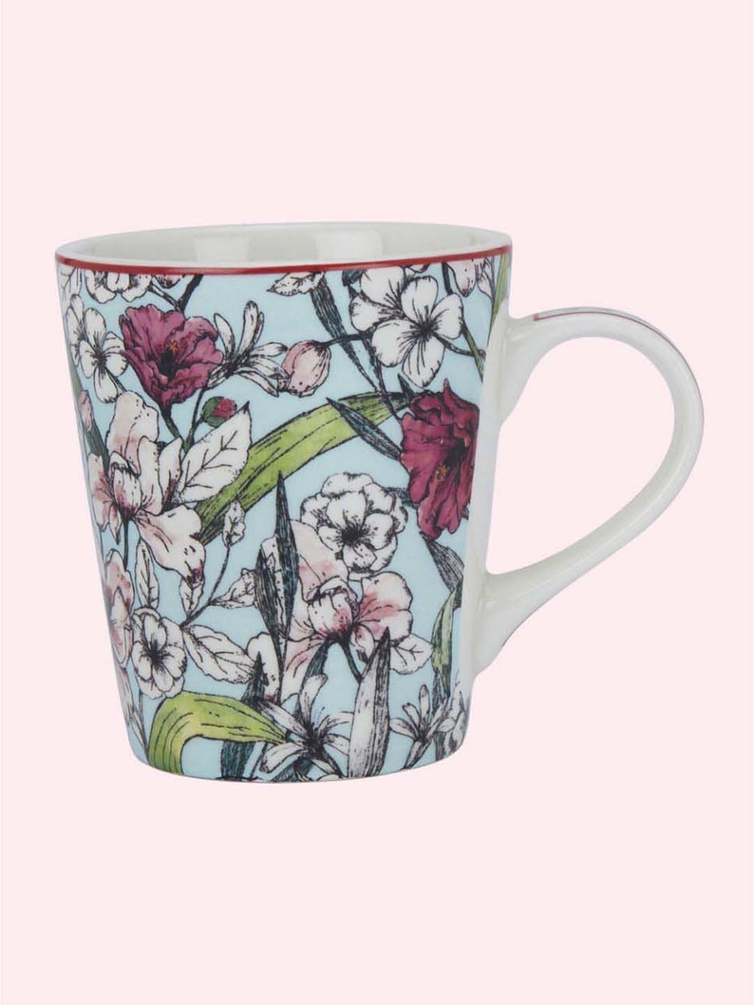 Living Scapes by Pantaloons Blue Bone China Mug (0.3 L)