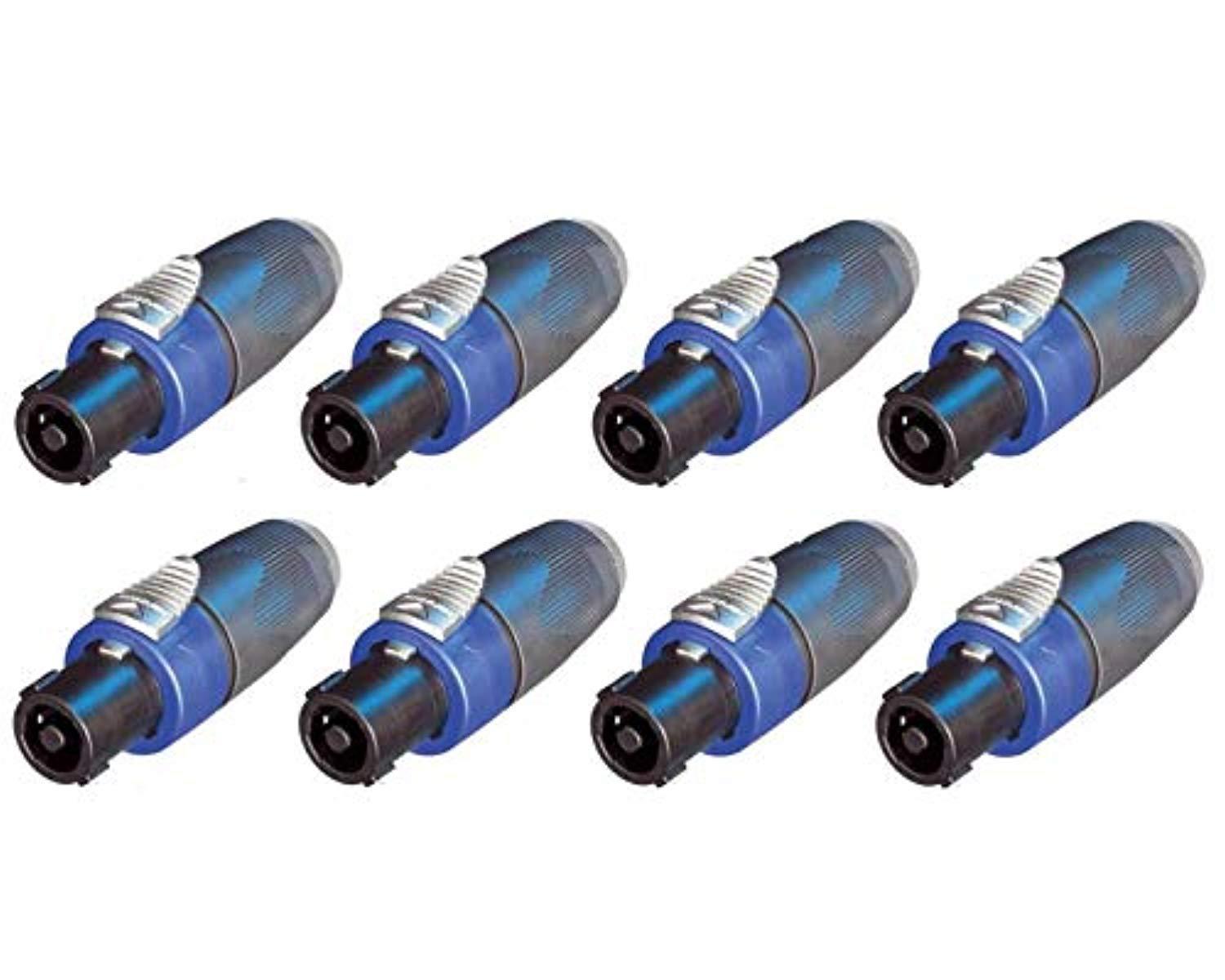 8 pack genuine neutrik na4ljx speakon to 1/4 connector adapter. nl4 converter