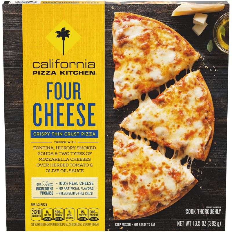 California Pizza Kitchen Crispy Thin Crust Four Cheese Frozen Pizza - 13.5oz