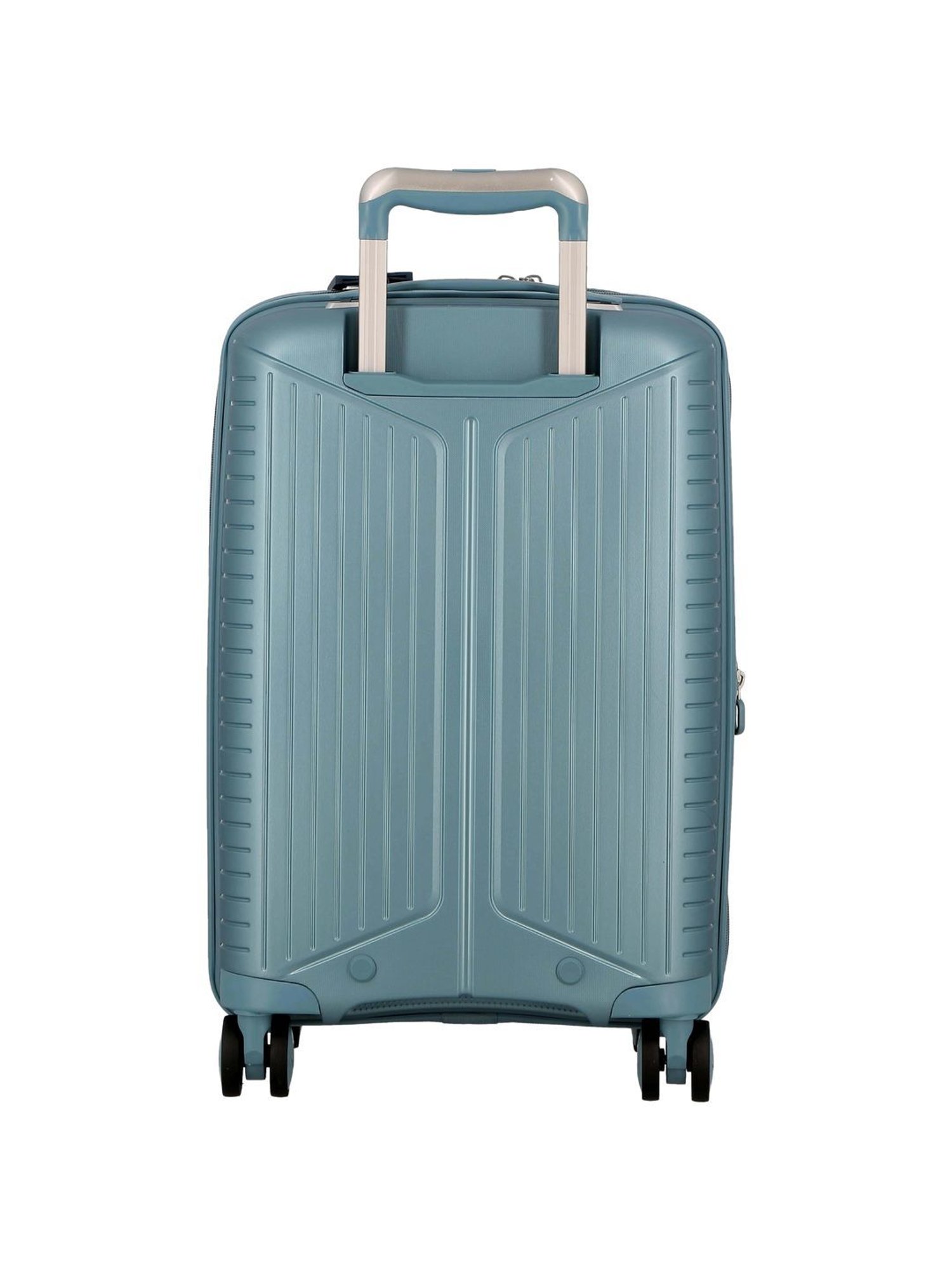 Jump Evae Light Blue 8 Wheels Medium Hard Cabin Trolley Bag