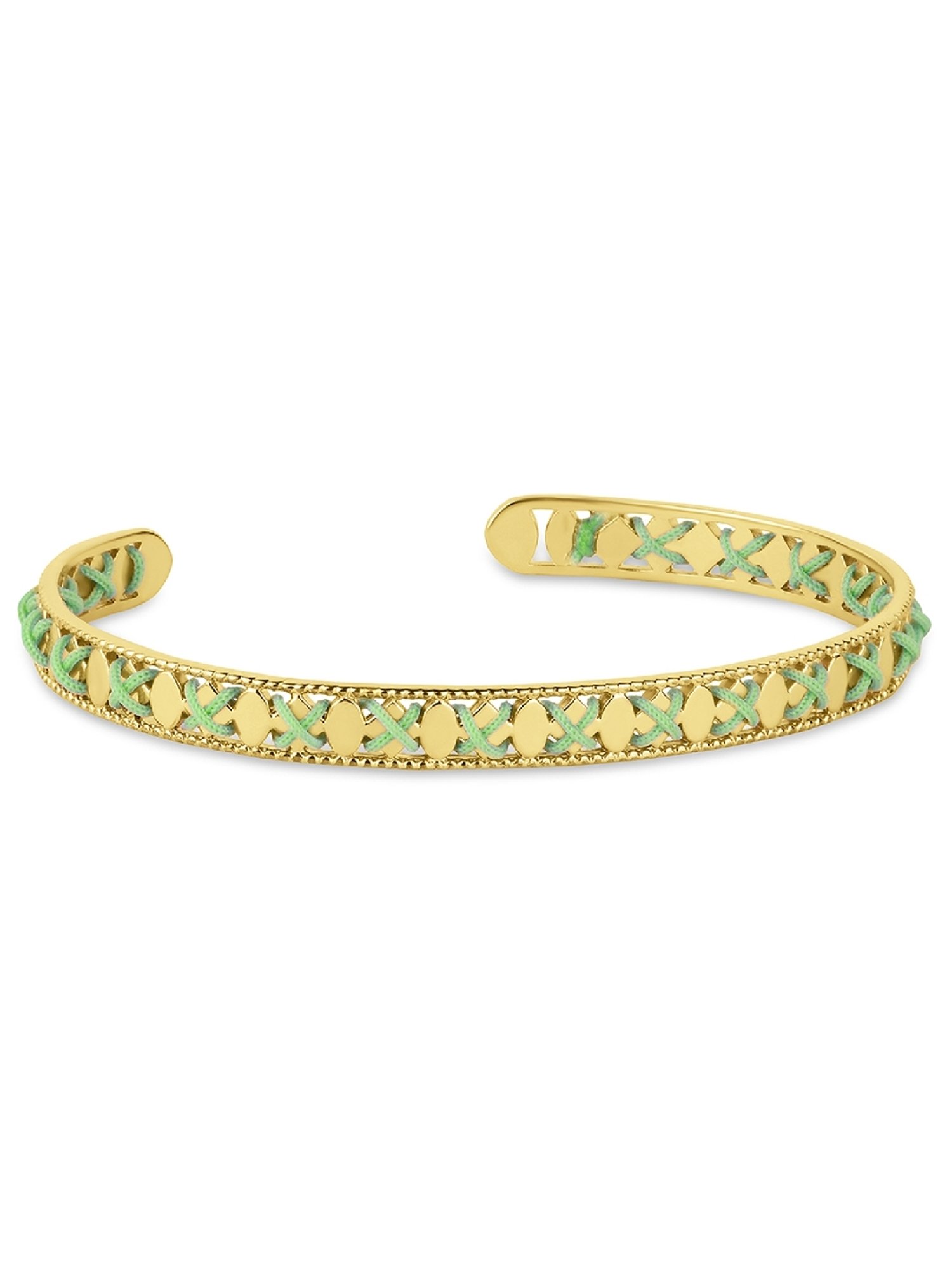 Accessorize London Women's Z Real Gold Plated Threaded Bangle