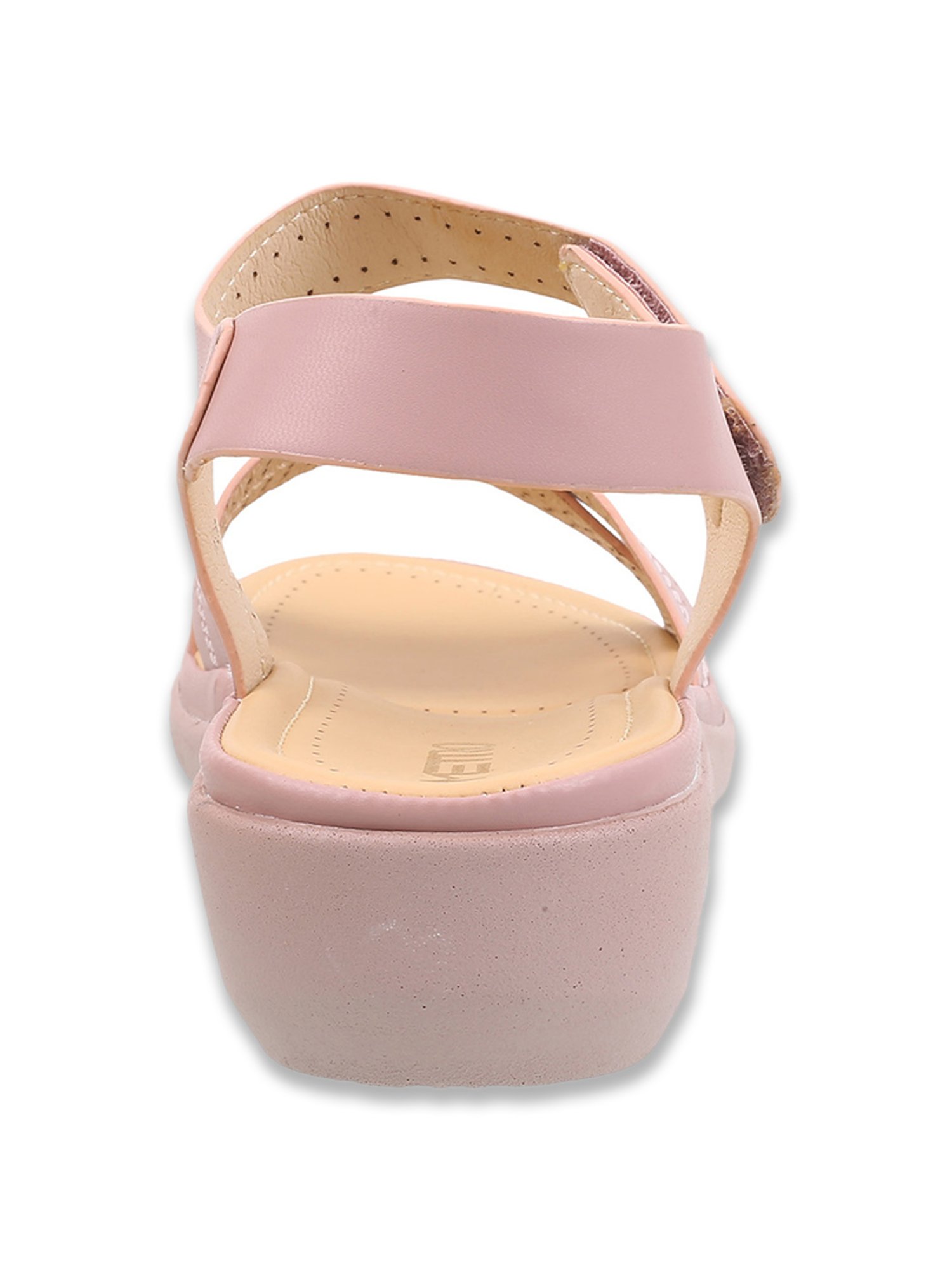 Metro Women's Peach Ankle Strap Wedges