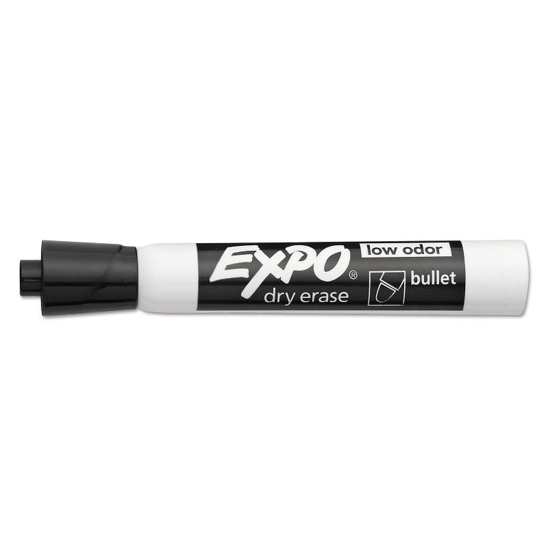 EXPO Low Odor Dry Erase Marker Bullet Tip Black Dozen 82001
