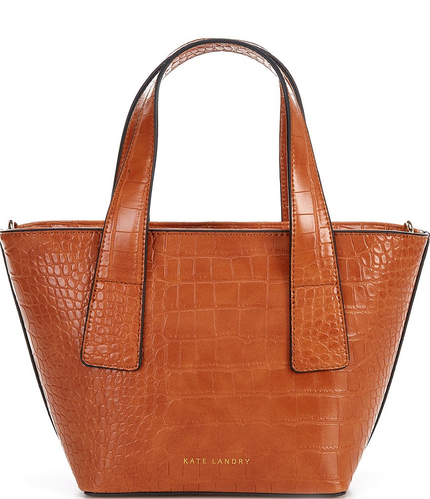 Kate Landry Croco Tab Satchel Bag