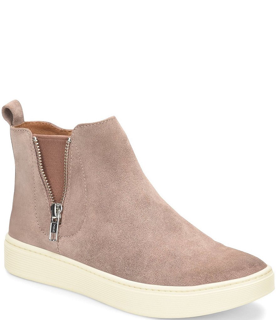Sofft Britton Zip Waterproof Suede High-Top Sneakers