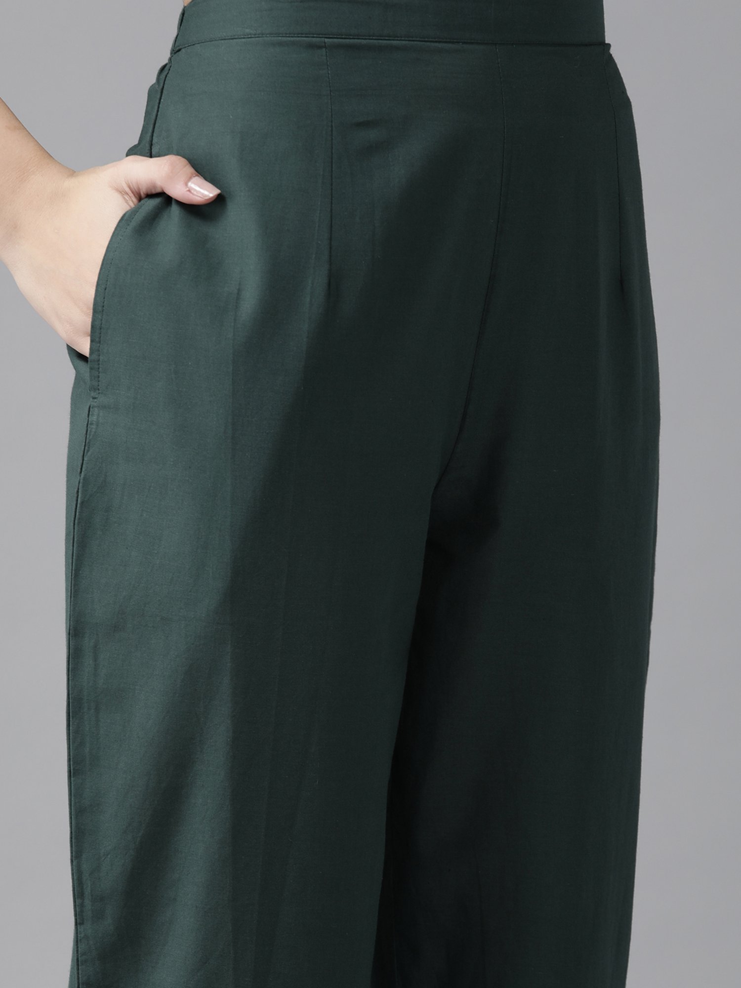 Indo Era Green Printed Kurta Pant Set With Dupatta