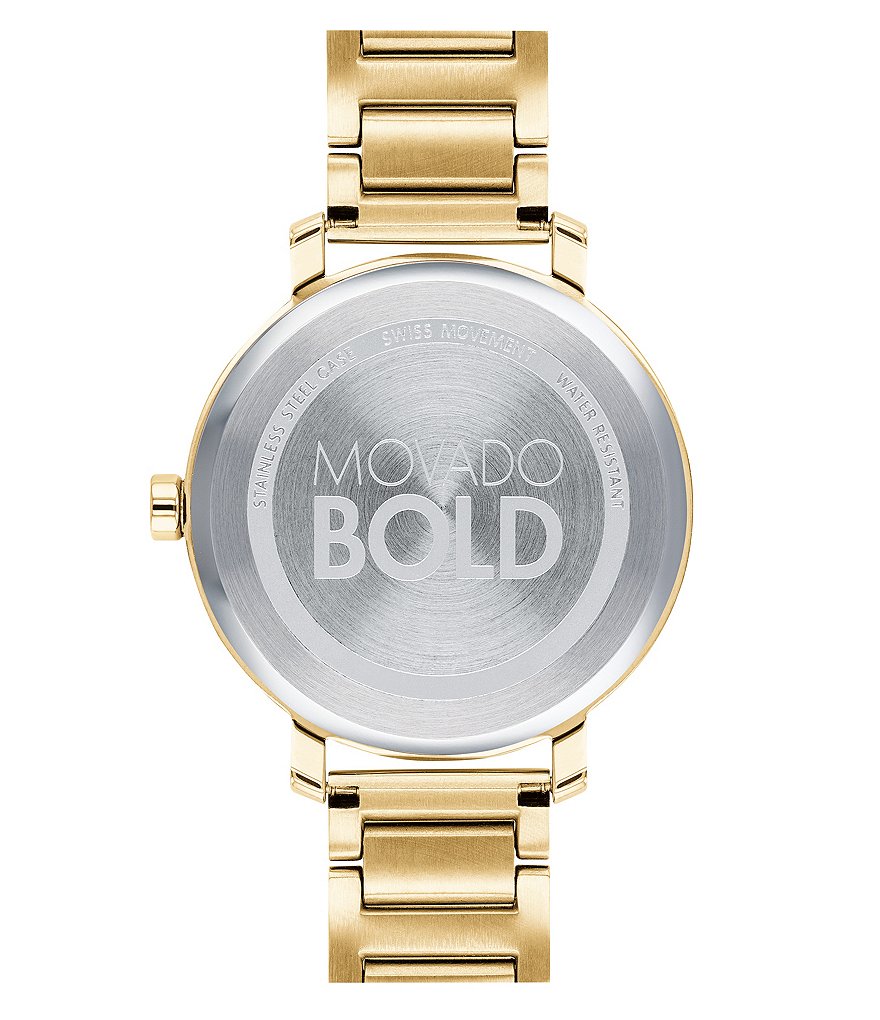 Movado Bold Evolution Pale Gold Bracelet Swiss Quartz Watch