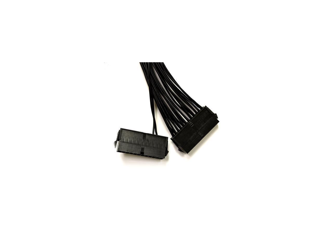 24 Pin Dual Power Supply Adapter Cable For PC ATX Motherboard Add On Second Power Supply BTC ETH Ethereum