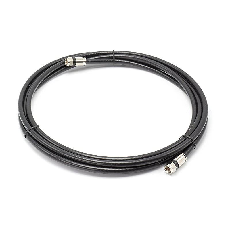 Feet Black RG6 Coaxial Cable Coax Cable with Connectors F81 RF Digital Coax AV Cable TV Antenna and Satellite CL2 Rated Foot
