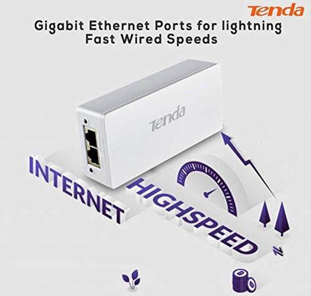 Tenda POE30G-AT Power-Over-Ethernet Injector , IEEE802.33af compatible, 10/100/1000Mbps RJ45 Poer, 1000M PoE Extension