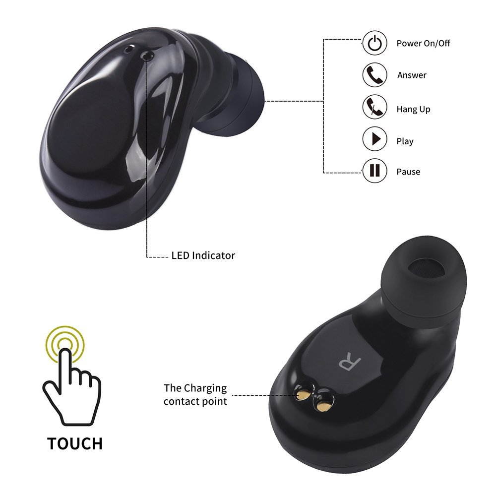 KuWfi  TW34 TWS bluetooth mini dual earbuds wireless stereo sport waterproof Headset with Mic