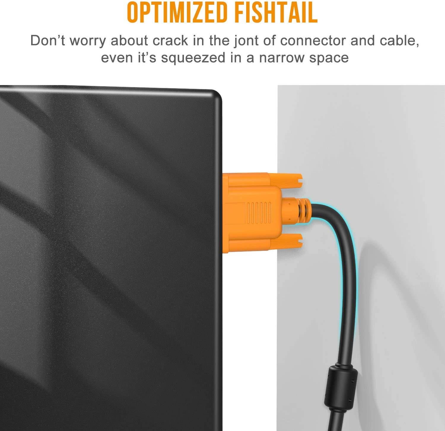 Sacaoch VGA to VGA Computer Monitor Cable Male to Male VGA Cable (3 Feet)