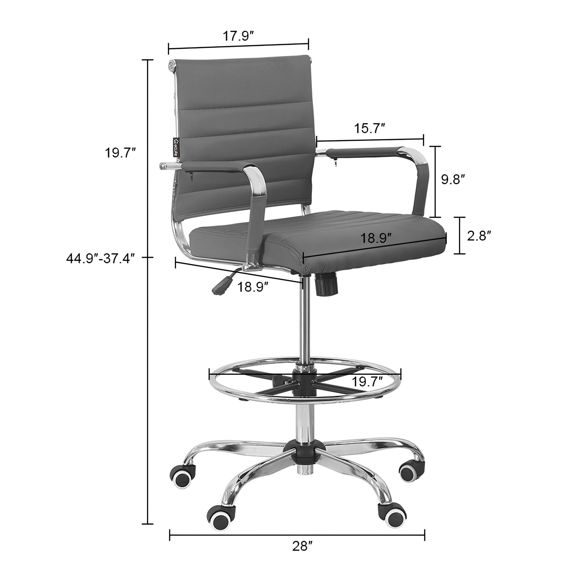 Gray Ergonomically designed office chair