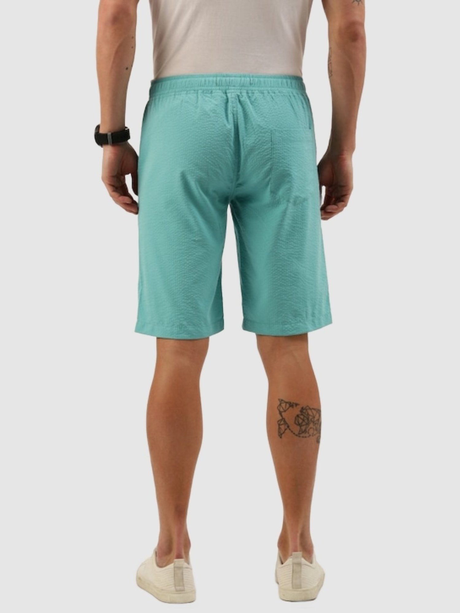 Bene Kleed Turquoise Regular Fit Shorts