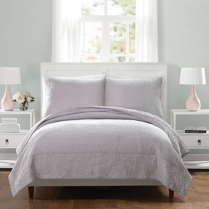 Standard Laos Lily Pillow Sham Gray - Vera Bradley